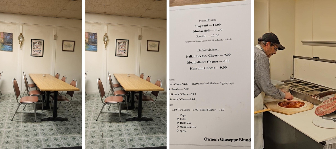 Joe's Pizzeria in Lincoln (not Springfield) Menu